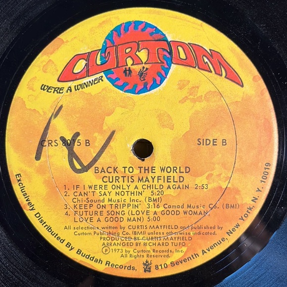 Curtis Mayfield - “Back To The World” Vinyl LP - Picture 5 of 5